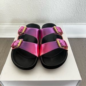 Isabel Marant Lennyo Sunset Metallic Slide Sandals Size 37 7